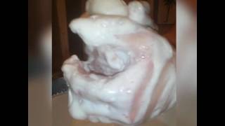 ASMR lathering a huge bar of soap pure vegetable soap [upl. by Eddy]