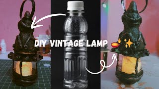 How to make vintage lamp from Waste bottlerecycling plastic bottlebest out of waste diy nscrafts [upl. by Ettennahs]