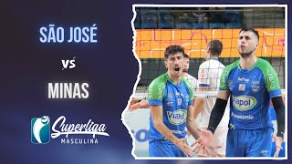 São José x Minas  MELHORES MOMENTOS  Superliga Masculina 2425 [upl. by Crooks]