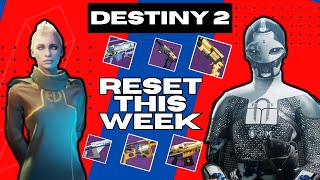 Destiny 2 Weekly Reset  Eververse Store  Nightfall Weapon this Week  Ada1 Inventory 52124 [upl. by Eannej294]