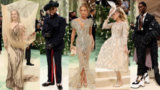 ¡MUCHO GLAMOUR EN LA FARÁNDULA Un repaso por los looks más osados de la Met Gala 2024 [upl. by Helman]