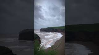 Storm Ashley wind and waves Ladram bay Devon stormashley stormyday stormydevon storm ladrambay [upl. by Lymn]