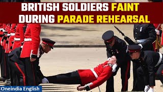 British Soldiers faint during ceremony with Prince William amid scorching heat  Oneindia News [upl. by Eirrod]