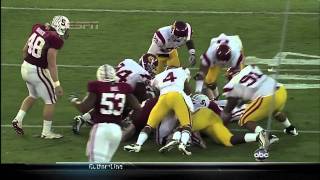 Stanford vs USCAndrew Luck Lays out Shareece Wright Impressive tackle by QB [upl. by Oirogerg]