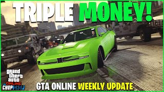 GTA ONLINE WEEKLY UPDATE TRIPLE MONEY DISCOUNTS amp LIMITEDTIME CONTENT [upl. by Sirrep707]