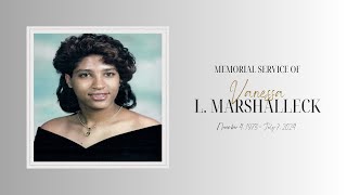 Funeral Service of Vanessa L Marshalleck [upl. by Anairo297]