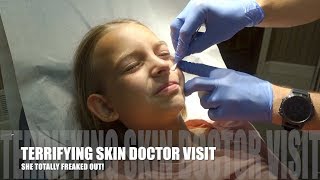 TERRIFYING SKIN DOCTOR VISIT  SHE TOTALLY FREAKED OUT [upl. by Nevi]