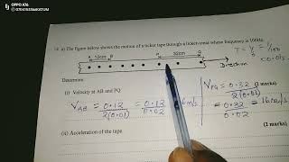 TICKER TIMER CALCULATIONS LINEAR MOTION [upl. by Allak220]