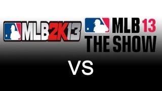 MLB The Show 13 vs MLB 2k13  Comparison [upl. by Eneles]