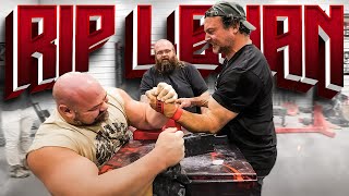 BRIAN SHAW ARM WRESTLES DEVON LARRATT [upl. by Cori757]