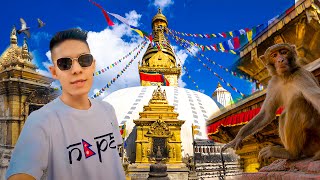 Exploring Famous Monkey Temple in Nepal 🐒🇳🇵Swayambhunath Kathmandu [upl. by Apollo]