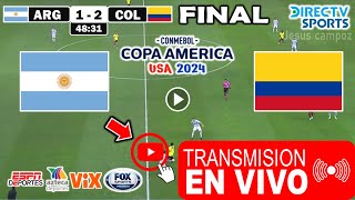 Argentina vs Colombia en vivo Donde Ver Partido Argentina vs Colombia Final Copa América 2024 HOY [upl. by Ailedua429]