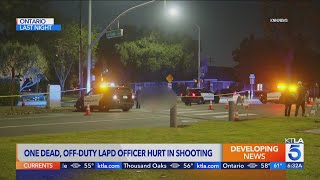 Offduty LAPD officer involved in fatal shooting in Ontario [upl. by Ahsena71]