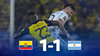 Eliminatorias  Ecuador 11 Argentina  Fecha 18 [upl. by Etsirhc]