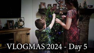 Vlogmas 2024  Day 5 Buying a mini tree cleaning and decorating [upl. by Bein]