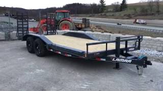 Lamar H6 102x20 14000 Lowboy Equipment Trailer Super Ramps [upl. by Sterner]