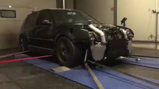 Golf 4 RS V10 BiTurbo gogi on dyno 2017 [upl. by Kevina]