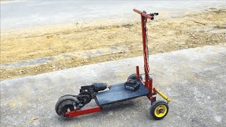 Mini 3 wheel electric scooter improvement  Homemade scooter [upl. by Notnelc398]