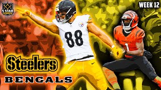 Steelers vs Bengals Week 12 Highlights Pittsburghs Offense Ignites  5 Star Matchup [upl. by Ainoda]