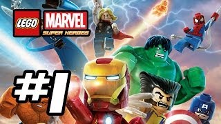 LEGO Marvel Super Heroes Walkthrough  Part 1  INTRO  Iron Man Spiderman Lego Gameplay HD [upl. by Attaymik]