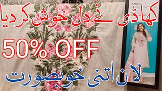 khaadi new arrival amp sale upto 50 off  khaadi lawn 2024 [upl. by Attalanta334]