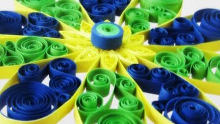 Quilling Tutorial  DIY Quilled beautiful flower for decoration [upl. by Anividul]