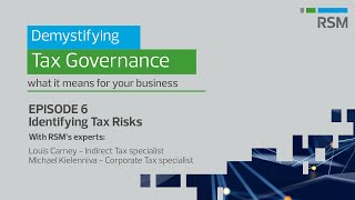 Episode 6  Identifying Tax Risks  Demystifying Tax Governance [upl. by Ardnovahs]