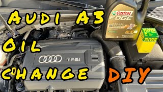 Audi A3  Oil Change  DIY [upl. by Nylanej691]