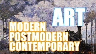 The Difference between Modern art Postmodern art and Contemporary Art  LittleArtTalks [upl. by Mure]