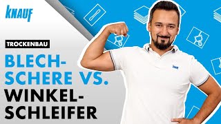 Trockenbauprofile schneiden mit Winkelschneider vs Blechschere – So geht Trockenbau [upl. by Pedrotti]