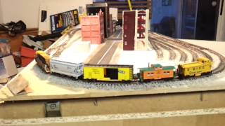 Linear Actuators Raise and Lower an N Scale Layout [upl. by Idelia308]