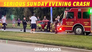 BREAKING NEWS Serious Sunday Evening Crash In Grand Forks [upl. by Negiam]