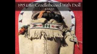 Frontier Plunder Indian Trading Post  Ute Cradleboard With Doll [upl. by Thunell782]