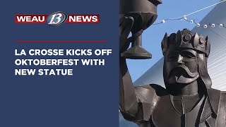 La Crosse Kicks Off Oktoberfest with New Statue [upl. by Eimmat]