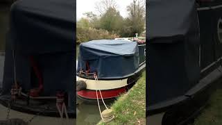 Narrowboat Bliss moored up on the towpath on Oxford Canal at Braunston Canal village on 121124 [upl. by Notsuh]