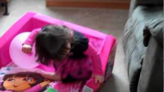 Dora Birthday Sofa For Grandkids  Pups go to Party 31211 day 40 [upl. by Amada542]