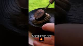 Crafting with fire 🔥 woodturing a Yakisugi Ash Tray woodworking handmade asmr yakisugi [upl. by Hawkins46]