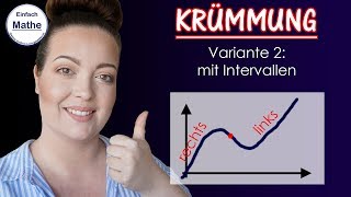 Krümmung einer ganzrationalen Funktion mit Intervallen bestimmen by einfach mathe [upl. by Map]