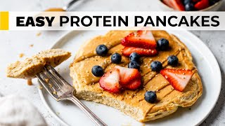 RIDICULOUSLY EASY PROTEIN PANCAKES  made with pancake mix [upl. by Haldeman]