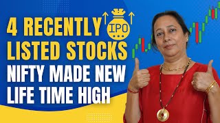 StockPro  4 RECENTLY LISTED STOCKS  NIFTY MADE A NEW LIFETIME HIGH [upl. by Akym]