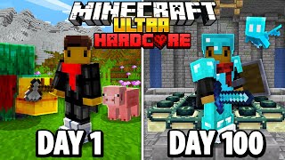 I Spent 100 Days in ULTRA HARDCORE PLUS Minecraft Heres What Happened [upl. by Neala]