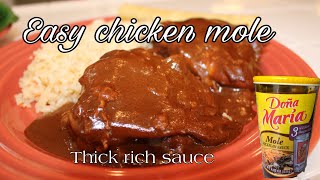 EASY CHICKEN MOLE RECIPE  DONA MARIA MOLE [upl. by Rolyak]