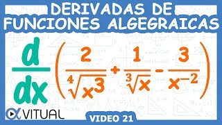 Derivadas de Funciones Algebraicas  Video 21 [upl. by Hogue]