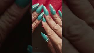 Matte Green Gel Nails Tipex Nails wicked green nails new likes art wizardofoz diy [upl. by Amary]