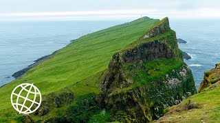 Mykines Faroe Islands Puffins and Landscapes Amazing Places 4K [upl. by Refotsirc]