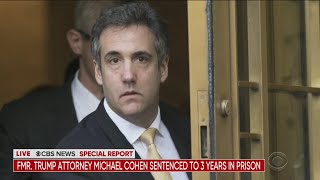 Special Report Michael Cohen Sentenced To 3 Years In Prison [upl. by Enawd]