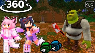 Aphmau vs Shrek Impostor  Among Us Minecraft 360° [upl. by Ettenwahs254]