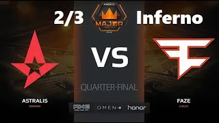 Astralis vs FaZe  23 Inferno Мажор FACEIT London 2018 Playoff 14 Стадия CSGO [upl. by Ecirtaemed]