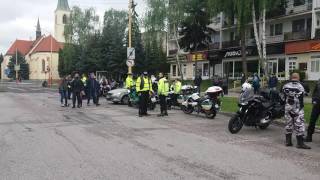 Motozraz Humenne 2942017 policia sprievod [upl. by Broderic]