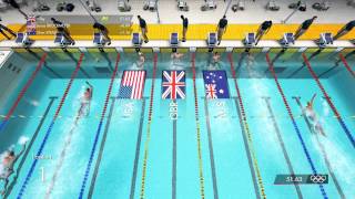 london 2012 mens 100 meters backstroke world record 51 63 seconds 2 [upl. by Tiphani]